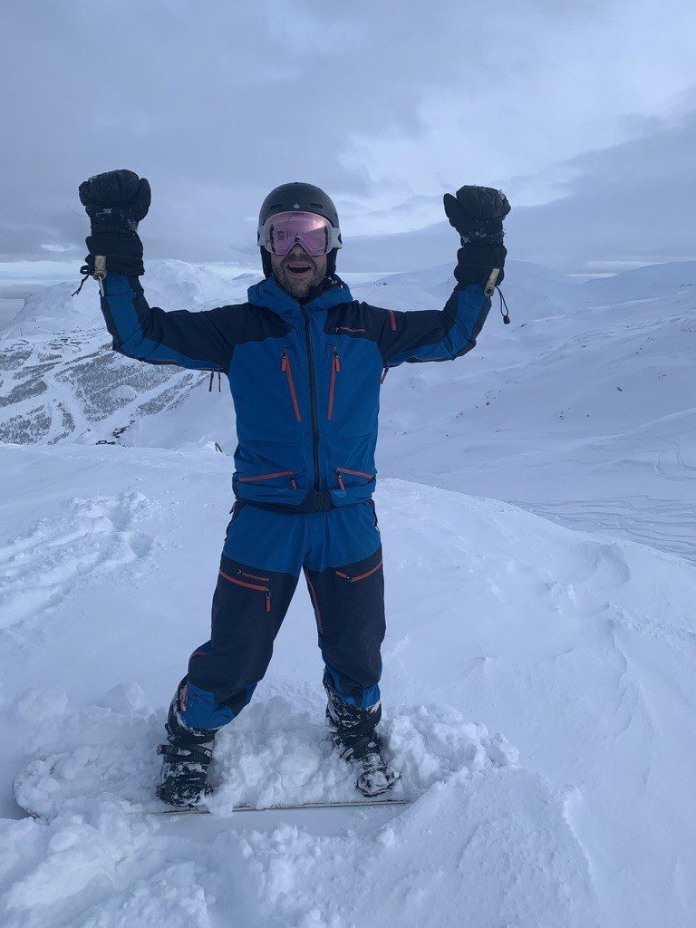 Ole-Arvid Liodden på topptur i fjellet